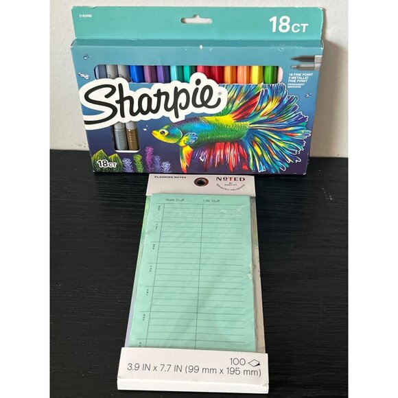 Noted by Post-It Daily/Weekly Calendar Sheets + 18ct Sharpie Permanent Markers - Picture 8 of 8